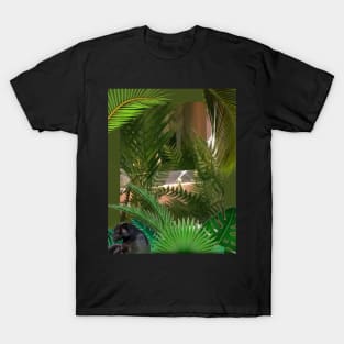 Black panther between palms T-Shirt